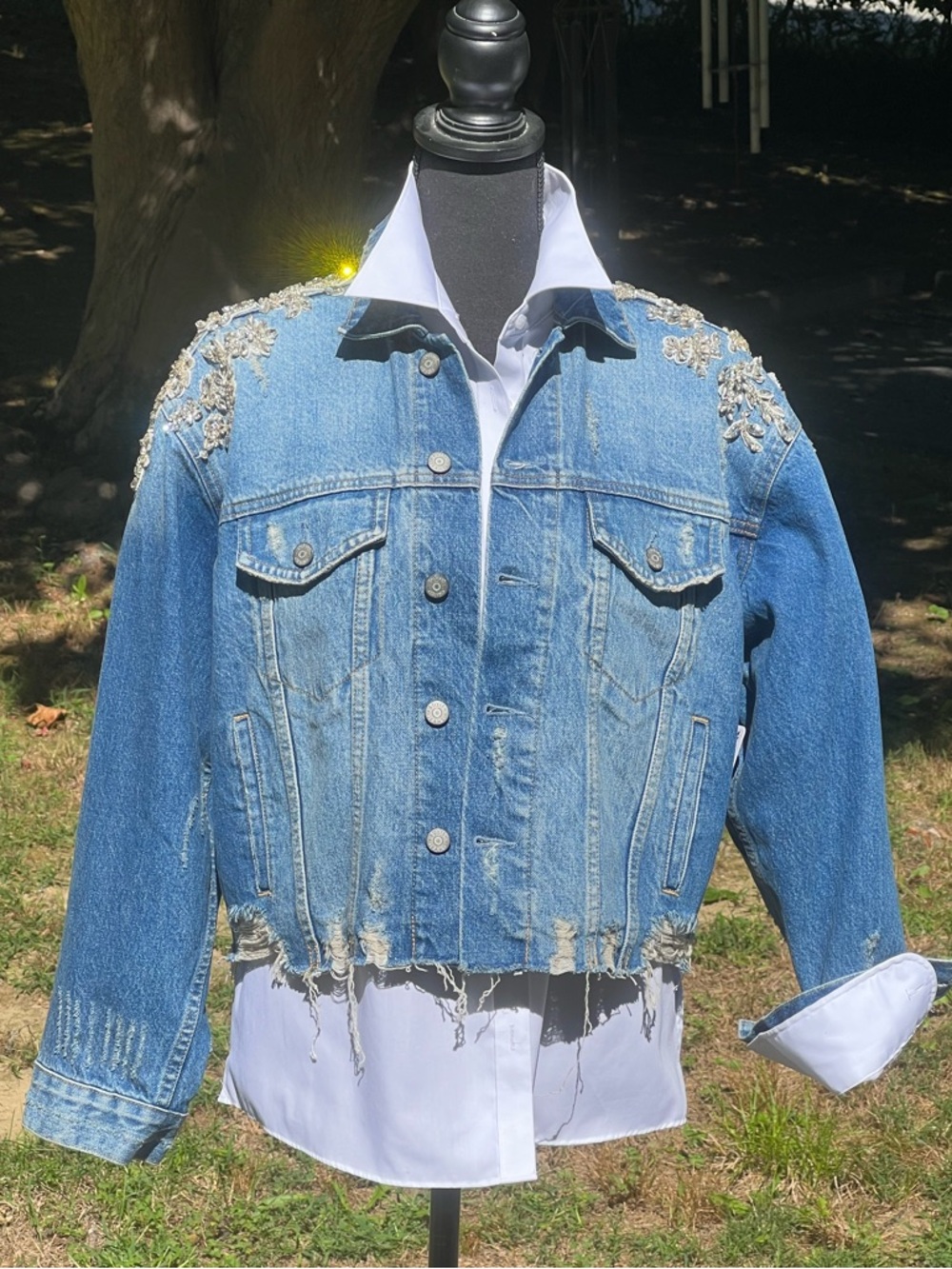 Free People Distressed BOYISH Jacket M NWT